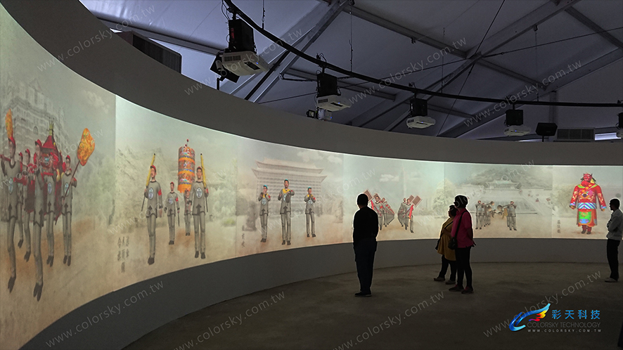 2019台北大甲媽祖光影展-B館媽祖互動繞境 - (360°環形互動投影)
