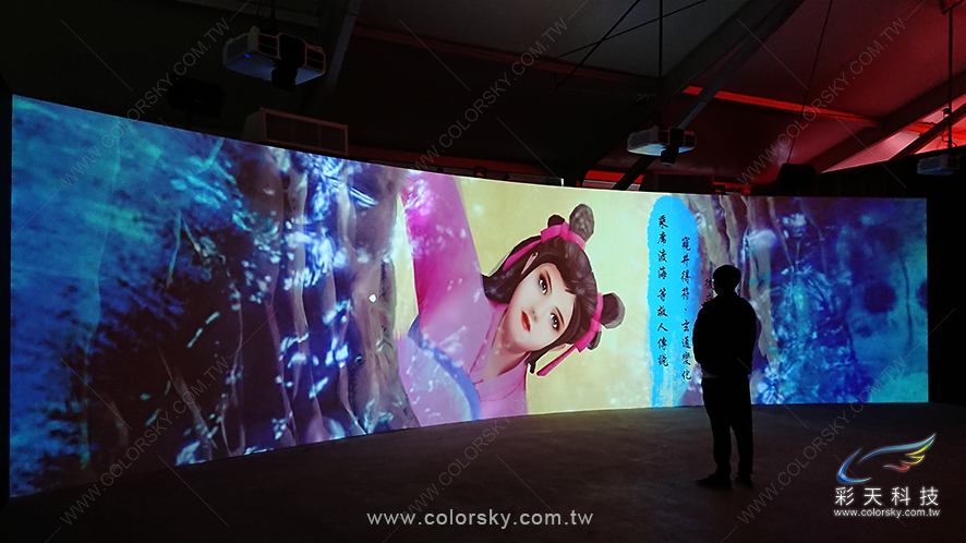2019 台北-媽祖情、疼入心-媽祖光影展-大型曲面拼接投影 - (投影工程規劃、施工)